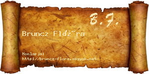 Bruncz Flóra névjegykártya